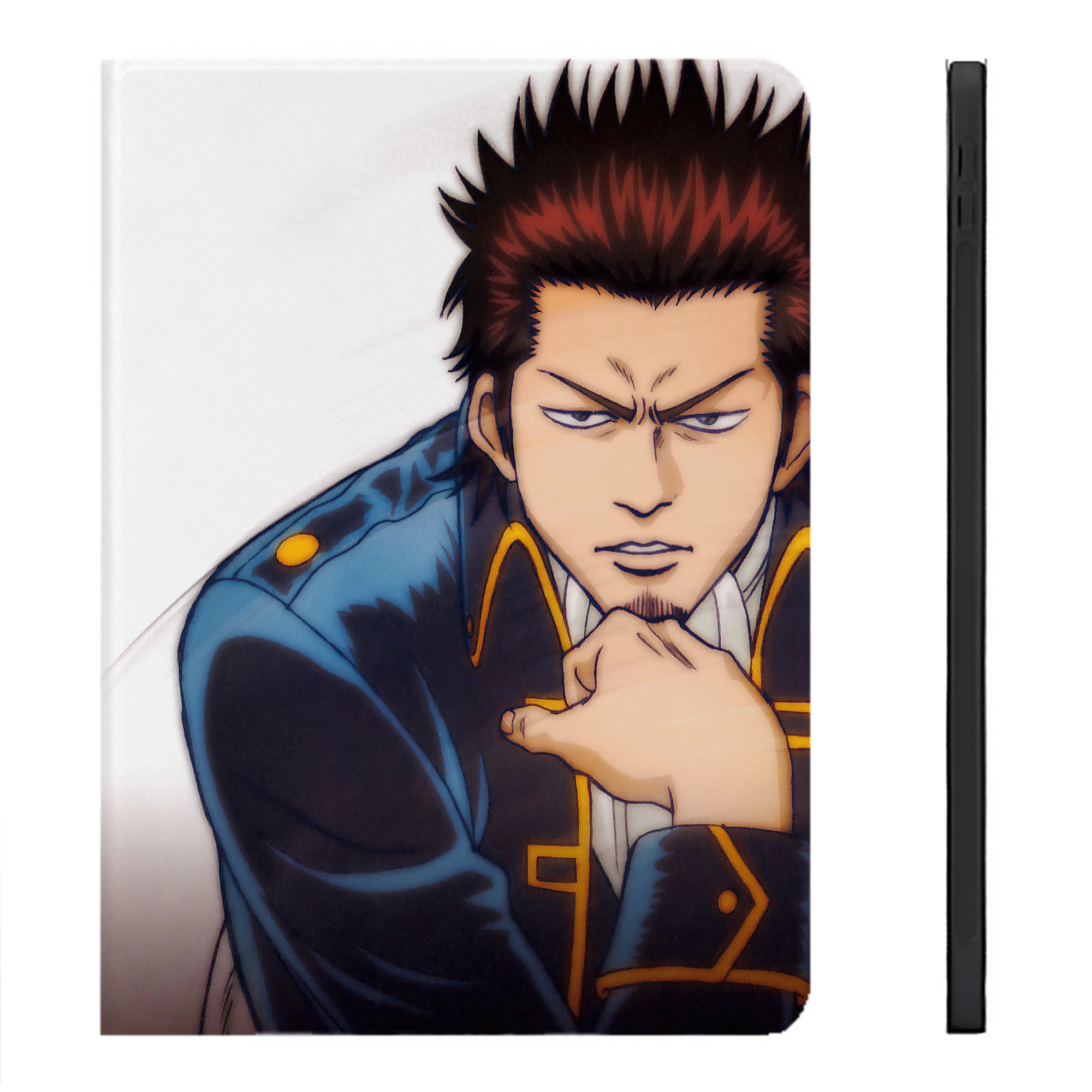 （画像用） ぎんたま 坂田銀時（さかたぎんとき） 神楽 志村新八（しむら しんぱち） GINTAMA Sakata Gintoki Kagura Shimura Shinpachi IPadケース ペンホルダー付き ブックスタイルデザイン
